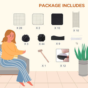 Çok Katlı Evcil Hayvan Kafesleri Geniş Kedi Villası Küçük Köpekler İçin Hazır Kurulumlu Kulübe Tavşan Kulübesi Geniş Alanlı Evcil Hayvan Muhafazası - Product Image 5