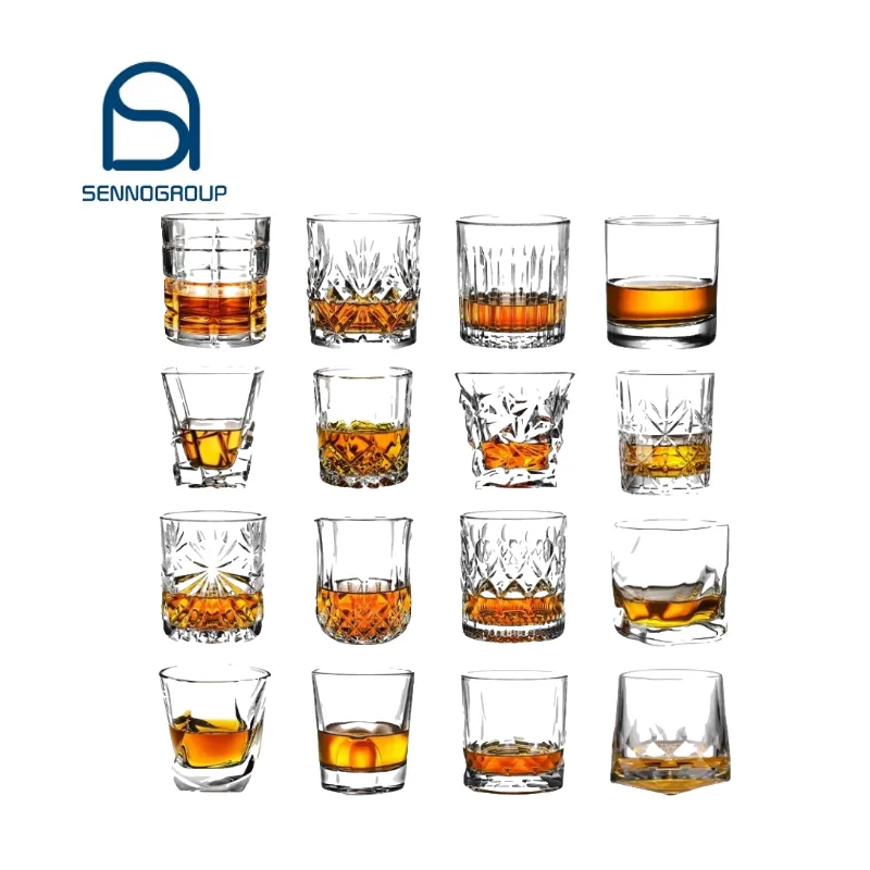 Groothandel Hete Verkoop Gevulde Diamend Op Maat Gemaakte Wijnglazen Lood Vergoeding Crystal Whisky Glazen Whisky Tumbler Wijnglas Whisky Glas