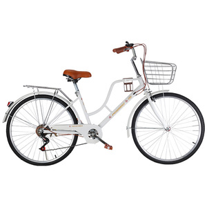 Coffee Commuter Bike 26 Inch High Carbon Steel <b>Frame</b> 3-Speed Gear City Bike For Men Women Students Adults - Product Image 2