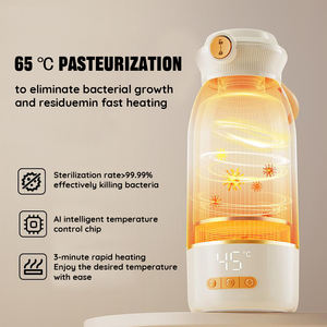 2025 <span class=keywords><strong>Mini</strong></span> bouilloire électrique Portable sans fil eau bouillante Usb Rechargeable Portable chauffe-lait pour bébé lait maternel utilisation en extérieur - Product Image 4