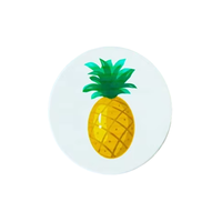 Sous-verres en céramique de luxe personnalisés, mignons et peints à la main, motifs orange, cerise, mangue, ananas, raisin, avocat, réutilisables, absorbants, pour table