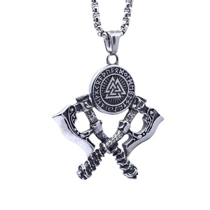<b>Viking</b> <b>Axe</b> Pendant Stainless Steel Men's Necklace Shield Rune Design Themed Pendants Gift 216062 - Product Image 5