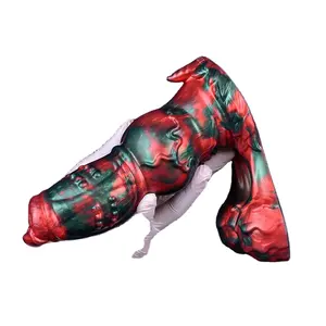 Red Magic Silicone Masturbator Female Animal Dog Dildo Colored Dildos Sex Toys