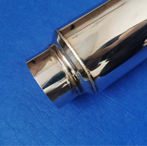 16 "lungo ad alte prestazioni in acciaio inox lucidato a specchio silenziatore di scarico 3" ingresso 3 "uscita silenziatore risuonatore per auto - Product Image 4