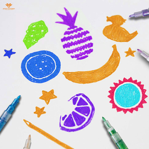 LOGO personalizzato Non Tossico Basso Odore a base di Acqua Medio punta Vernice Acrilica art Marker pen set per il Disegno - Product Image 5