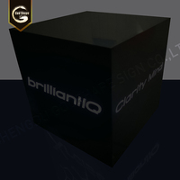 Panneau d'intérieur logo de marque, boîte à lumière led, cube de cube, sur mesure, 5 pièces