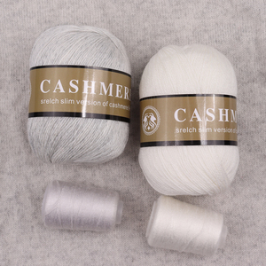 100% Mông Cổ Cashmere len dệt kim pha trộn sợi bóng khăn 50g + 20g/Bộ Mẫu nhuộm với tính năng chống tĩnh điện - Product Image 2