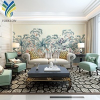 Luxe Murs Papier Rouleaux Nature Étanche Fleur Décoration de La Maison 3D Bois Tropical Papier Peint Mural