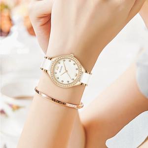 Orologi da polso luminosi impermeabili Wlisth S516 30M orologi da polso da <span class=keywords><strong>donna</strong></span> con cinturino in ceramica bianca da <span class=keywords><strong>donna</strong></span> - Product Image 5