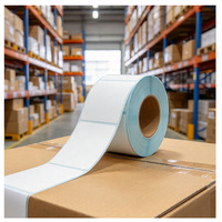 Rouleau d'étiquettes thermiques directes 80x50mm, résistantes à l'eau, au feu et à la rayure, autocollantes vierges pour codes-barres d'expédition en entrepôt