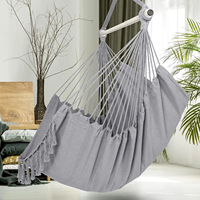 Summer Garden Courtyard Outdoor Indoor Leisure Relaxation Locking Chair Hammock 12 Tassels Hanging Swing