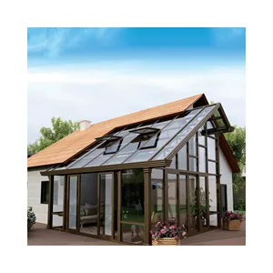 后院铝防水钢化玻璃屋山墙冬季花园阳台别墅日光室