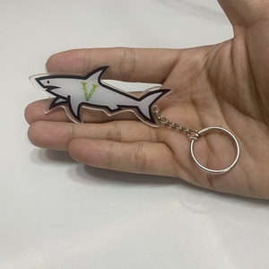 พวงกุญแจพลาสติกแข็งพิมพ์ลายฉลามแบบกำหนดเองได้ทั้งสองด้าน พวงกุญแจส่วนตัว Paul Et Shark Jul Vrunk Omerta - Product Image 2