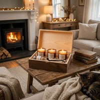 Caja de Regalo para Velas de Papel Artístico Personalizada con Logotipo, Envoltura Decorativa e Inserto Ajustado para Velas Aromáticas, Regalos Navideños y Empaque de Lujo