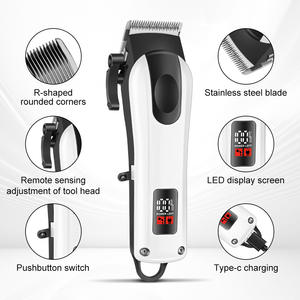 Rasoir électrique sans fil professionnel S12, tondeuse, grand écran numérique, machine à couper les cheveux pour barbier, utilisation domestique pour hommes, USB - Product Image 3