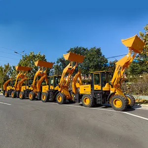 LTMG new Chinese made cheap 2.6 ton 2.6t small bucket tooth case back hoe loader with four-wheel steering