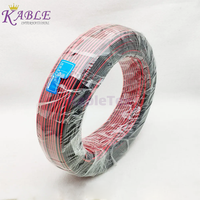Cable Eléctrico UL2468 18AWG de 2 Núcleos, 80C, 300V, con Aislamiento de PVC Rojo y Negro, Certificado RoHS/REACH, UL758, UL1581, para Uso General