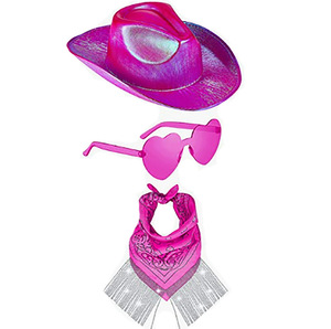 ชุดหมวกคาวบอยและแว่นกันแดด<span class=keywords><strong>หัวใจ</strong></span>สำหรับเด็กผู้หญิงชุดดิสโก้ปาร์ตี้หมวกคาวบอยสำหรับงานเลี้ยงวันเกิด - Product Image 2