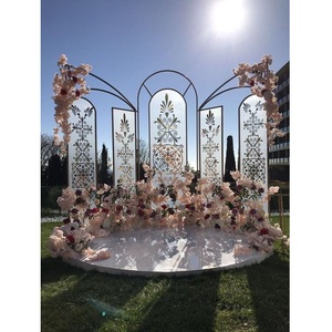 Support métallique pour arche de mariage moderne, décoration de scène de réception, support pour arrangement floral pour événements festifs - Product Image 6
