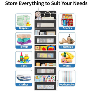<span class=keywords><strong>Organisateur</strong></span> de vêtements suspendu à 5 étagères pliable avec conception anti-basculement, capacité de charge de 44 lb, rangement en tissu durable pour la maison - Product Image 3