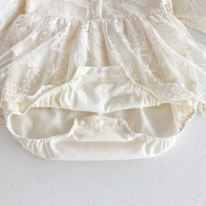 Babykleding Lente Herfst Meisjes Romper Eén Maand Honderd Dagen Prinsessenjurk Pasgeboren Rompertje Eerste Verjaardag Feestelijke Kleding Katoen - Product Image 4
