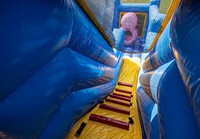 Ciudad de Diversión Inflable Comercial Gigante con Temática de Seaworld, Castillo Inflable Grande de PVC para Niños, Alquiler para Eventos