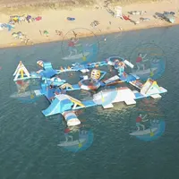 Parco acquatico gonfiabile gigante commerciale parco giochi d'acqua galleggiante parco acquatico galleggiante gonfiabile personalizzato per adulti