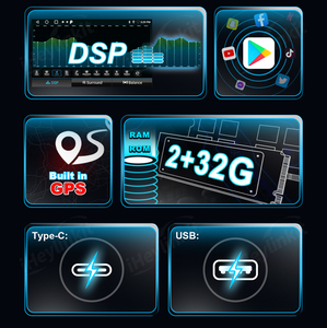 2 + 32G DSP USB 미디어 플레이어 MTK8163 4 코어 카스마트 무선 카플레이 어댑터/AI 박스