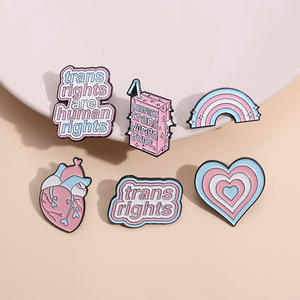 Groothandel Trans Rechten Zijn Mensenrechten Broche Lgbt Pride Regenboog Transgender Custom Revers Emaille Pin - Product Image 1