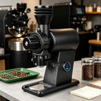 Moulin à café expresso professionnel SIFEI, meules plates en titane de 90 mm, vitesse variable 500-1800 tr/min, électrique, capacité de 30 g, pour la maison