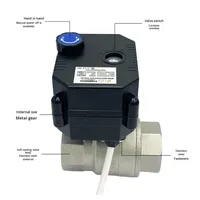Vanne à boisseau sphérique micro-électrique FLOMARVEL FH-B en acier inoxydable AC220V pour contrôle de température de climatisation, bidirectionnelle DN12V24V normalement fermée