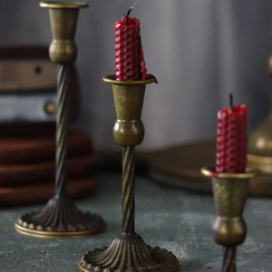 Chandelier vintage en métal doré, ornement artisanal de luxe, porte-bougie personnalisé, décoration de table, fête, banquet, décoration de la <span class=keywords><strong>maison</strong></span>, cadeau - Product Image 5