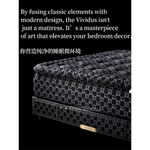 Matelas à ressorts quatre couches King Size Manbolu Grand Vividu Phantom Charcoal pour hôtel, durable - Product Image 5