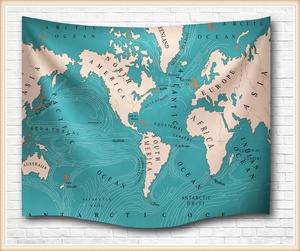 De moda agradable barato digital print <span class=keywords><strong>mundo</strong></span> <span class=keywords><strong>mapa</strong></span> <span class=keywords><strong>tapiz</strong></span> colorido - Product Image 2