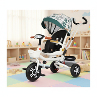 Saikal Multifonction Enfants Poussette Enfants Scooter 3 Roues Enfants Vélo Bébé Tricycle Pliant Rotatif Tricycle Chariot pour Enfants