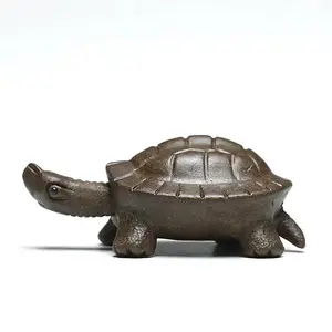 Venda quente chinês areia roxa material chá pet, tartaruga forma simboliza a longevidade