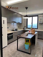 Ensembles d'armoires de cuisine en PVC imperméables Armoires Rta Conception de cuisine Panneau MDF OSB Luxe moderne