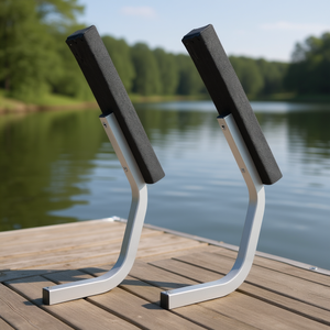 Guides de planche de ponton en acier de 24 pouces pour remorques de bateaux et embarcations, accessoires de montage complets - Product Image 2