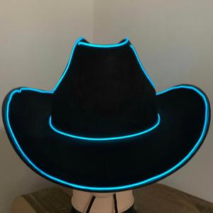 Wholesale Music Festival LED Cowboy <b>Hat</b> Fashion Light Halloween Cowgirl <b>Hat</b> - Product Image 2