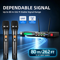 Biner R7 professionnel lumière LED anneau micro Portable portable Uhf système de Microphone sans fil