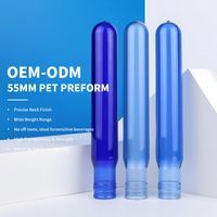 Préforme en plastique PET de 55 mm pour bouteille d'eau de 5 gallons, 165 g à 800 g, écologique, durable, jetable, transparente, OEM ODM certifiée ISO