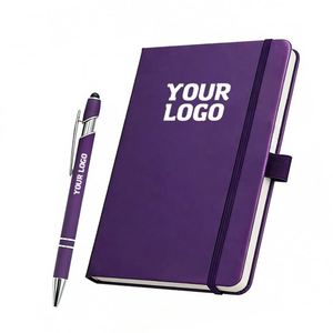 Pu <b>A5</b> A6 Personalized <b>Plain</b> Logo Printing Leather Custom Hardcover Journal <b>Notebook</b> - Product Image 1