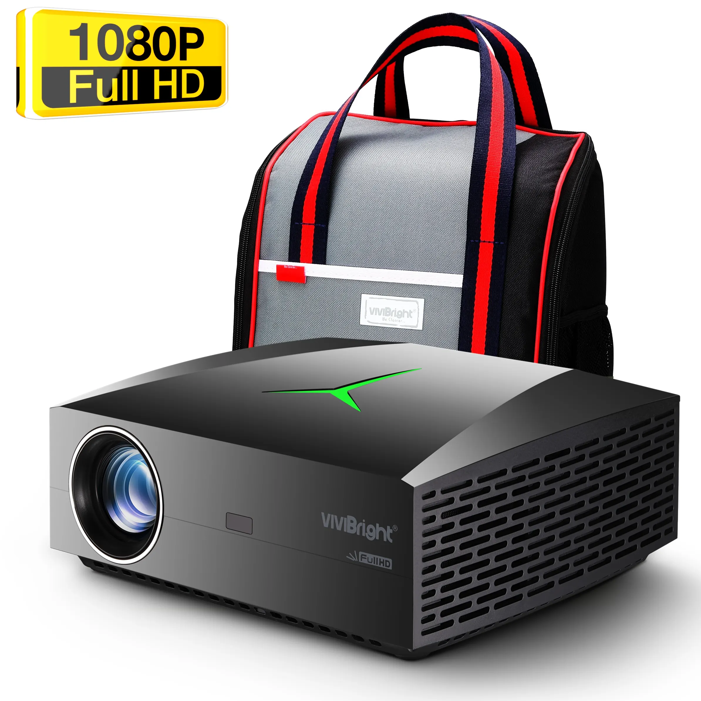 4K מקרן 1080p מלא Hd וחכם נייד 4800 Lumens lcd proyector למשפחה קולנוע ביתי אודיו רמקולים מקרנים