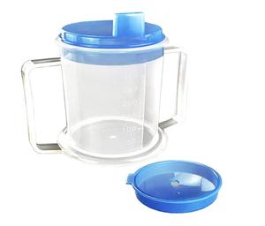 Tasse à eau à double poignée multifonctionnelle pour les patients âgés qui boivent et secouent les mains Prévention des déversements Thérapie de réadaptation Fourniture - Product Image 4