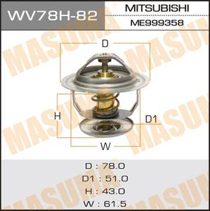 Termostato para Sistemas Automotrices MASUMA WV78H-82, Auto CWMGE24 QD32 9001-16185 9001-46106 9001-46108 9001-46109 - Product Image 5