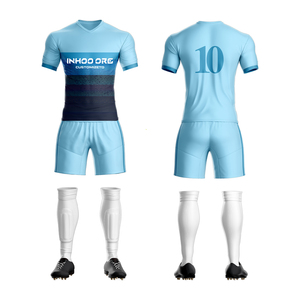 Unisex Custom Soccer Jersey Polyester Uniform mit Team Name & Logo Print OEM Service für Erwachsene - Product Image 2