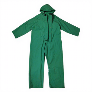 Adult Hiking Raincoat Jumpsuit <strong>Overalls</strong> for Men Women <strong>Waterproof</strong> Durable Acid/Chemical Resistant PVC/Polyester Full Raincoat - Product Image 1