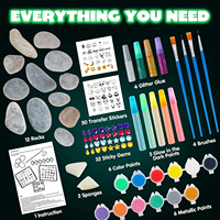 Kit de Peinture sur Roche Phosphorescent pour Enfants, Cadeau Créatif, Jouet Éducatif pour Garçons et Filles