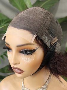 FH 5x5 Lace Front C Type Raw Human Hair <b>Short</b> Bob Glueless Afro Kinky Straight <b>Short</b> <b>Wig</b> Human Hair - Product Image 4