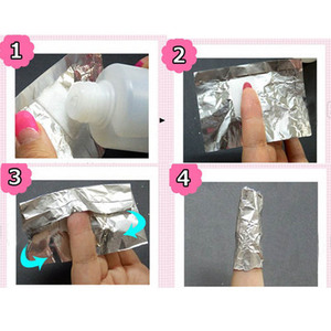 Envolturas de Aluminio para Limpieza de Uñas, Diseño Cuadrado Doble Sólido, Removedor de Esmalte con Algodón para Dedos de Manos y Pies - Product Image 2